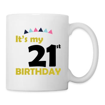 It`s my 21th Birthday 21 years gift - Mug - white - Right