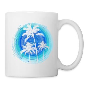 Palmiers & Cercles 02 - Mug blanc - blanc - Droite