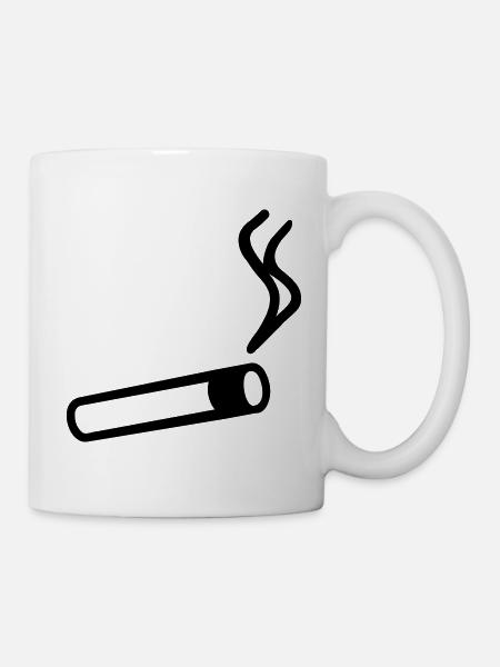 Zigarette - Tasse - Weiß