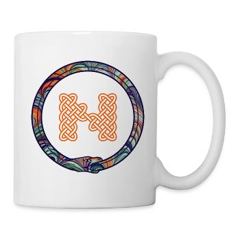 knoten n mit keltischer schlange - Tasse - Weiß - Rechts