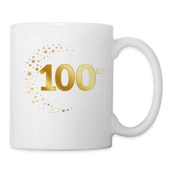 100 Jubiläum Geburtstag Ehrentag Geschenk Jahrtag - Tasse - Weiß - Rechts