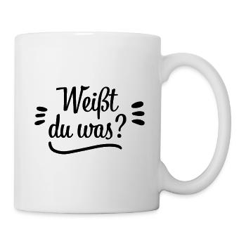 Weisst du was Schwangerschaft Geschenk - Tasse - Weiß - Rechts