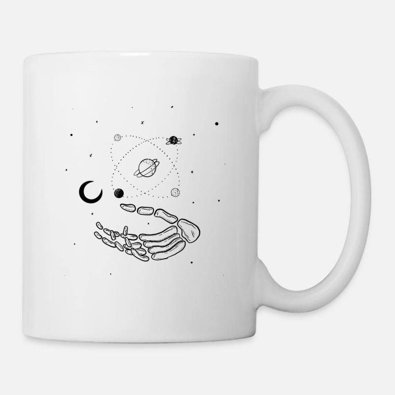 univers dans ma main - Mug blanc - blanc