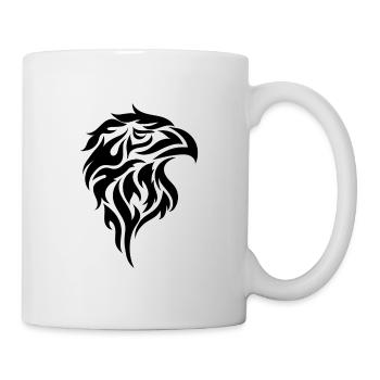 Falke Raubvogel falcon Tribel - Tasse - Weiß - Rechts