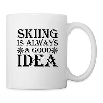 Le ski est toujours une bonne idée - Mug blanc - blanc - Droite
