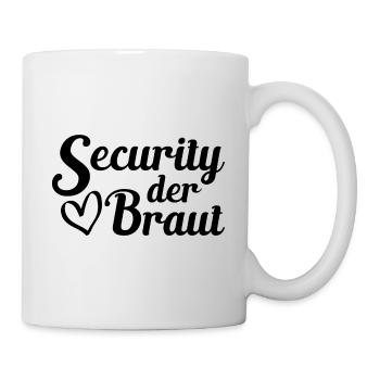 Security der Braut JGA Hochzeit Geschenk - Tasse - Weiß - Rechts