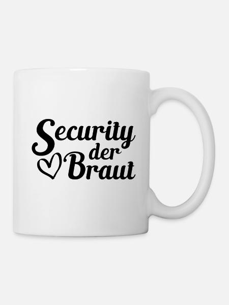 Security der Braut JGA Hochzeit Geschenk - Tasse - Weiß