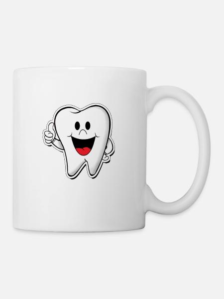Zahn Zahnarzt Zähne - Tasse - Weiß