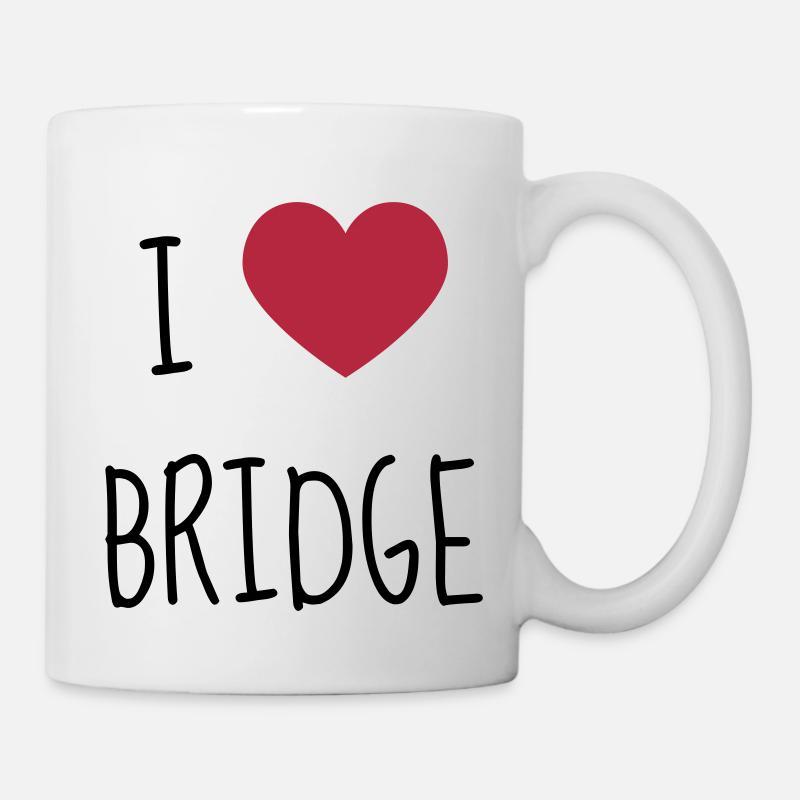 bridge / bridgeur / bridgeuse / cartes - Mug blanc - blanc