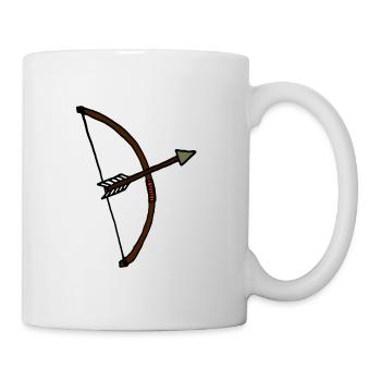 Bow and arrow, archery, gift idea - Mug - white - Right