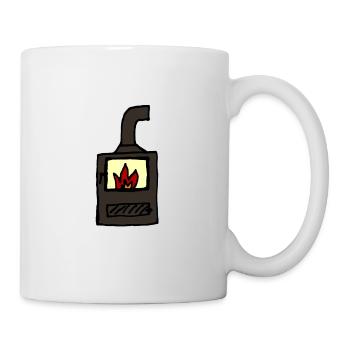 Feu, four, idée cadeau - Mug blanc - blanc - Droite
