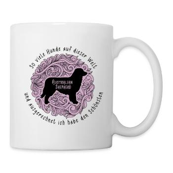 Ausgerechnet ich habe den schönsten Hund - Aussie - Tasse - Weiß - Rechts