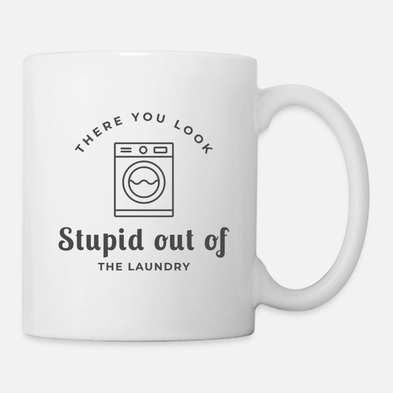 Da guckst du dumm aus der Wäsche - Denglisch - Tasse - Weiß
