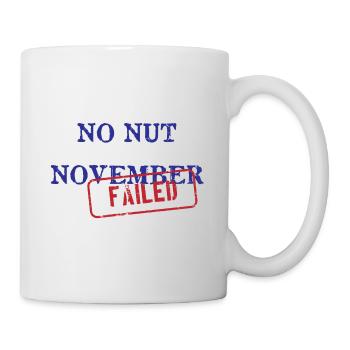No Nut November Challenge Failed Geschenk - Tasse - Weiß - Rechts