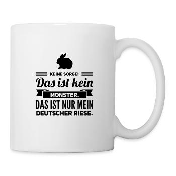 Deutsches Riesen Kaninchen Deutscher Riese Hasen - Tasse - Weiß - Rechts