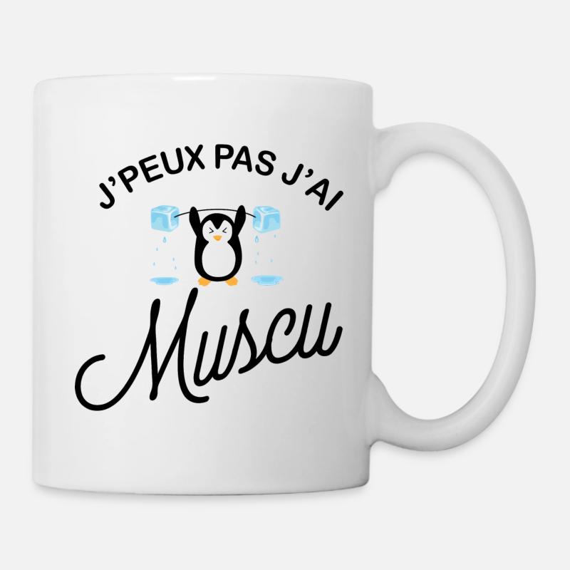 Je peux pas j ai muscu - Mug blanc - blanc