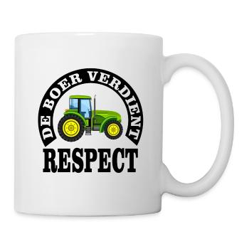 Les agriculteurs méritent le respect - Mug blanc - blanc - Droite