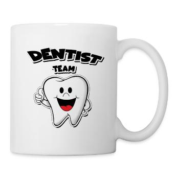 dentist team tooth teeth Assistant dental nurse - Mug - white - Right
