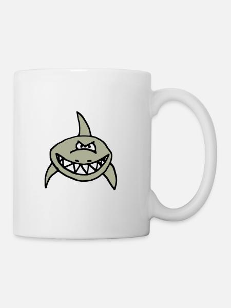 Böser Hai Comic - Tasse - Weiß