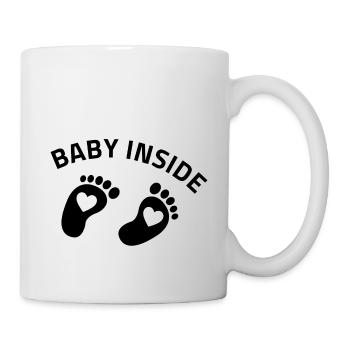 bébé à l'intérieur des pieds - Mug blanc - blanc - Droite