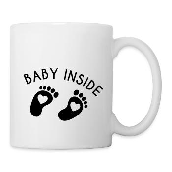 bébé à l'intérieur - Mug blanc - blanc - Droite