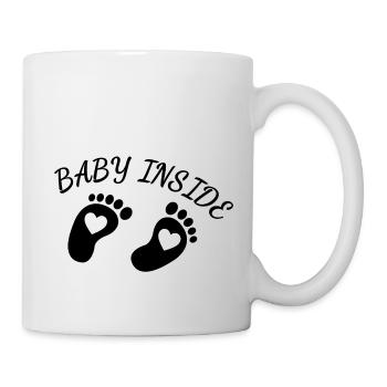 bébé à l'intérieur des pieds - Mug blanc - blanc - Droite