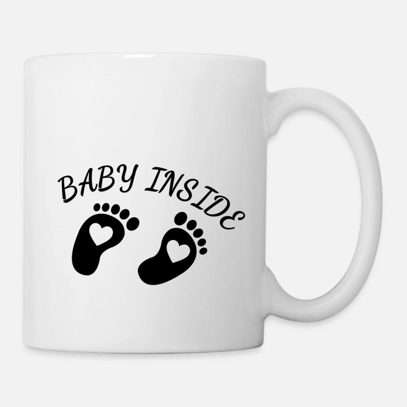 bébé à l'intérieur des pieds - Mug blanc - blanc