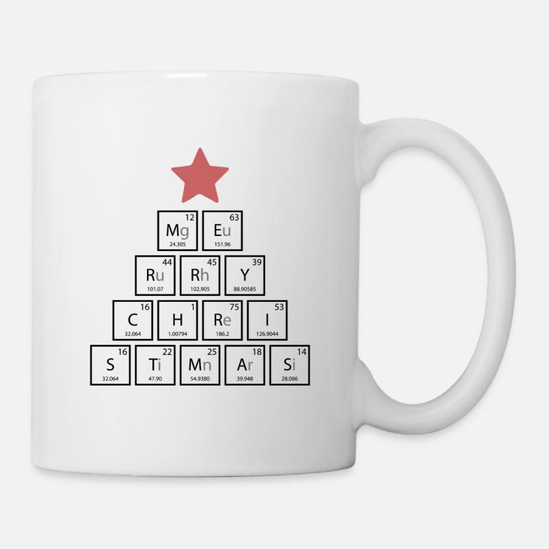 Joyeux Noël Noël Tableau Périodique - Mug blanc - blanc