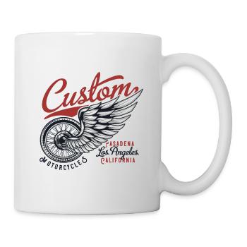 Motorrad Chopper Biker, Los Angeles Kalifornien - Tasse - Weiß - Rechts