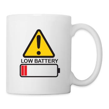 Low Battery Warning - Tasse - Weiß - Rechts
