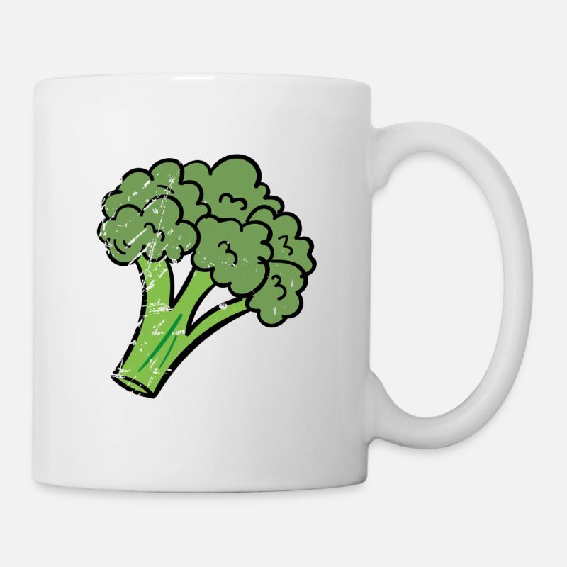 Brokkoli Vegan Obst Geschenk - Tasse - Weiß