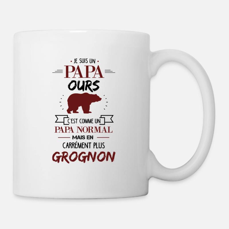 Papa ours - Mug blanc - blanc