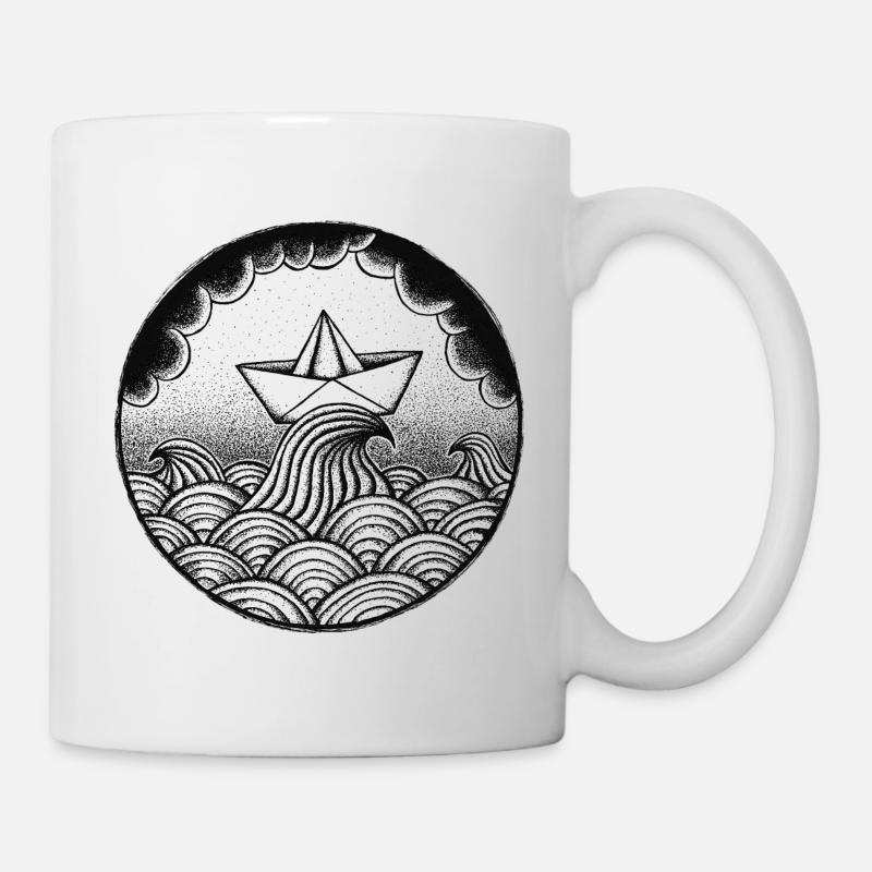 paper boat - Mug - white
