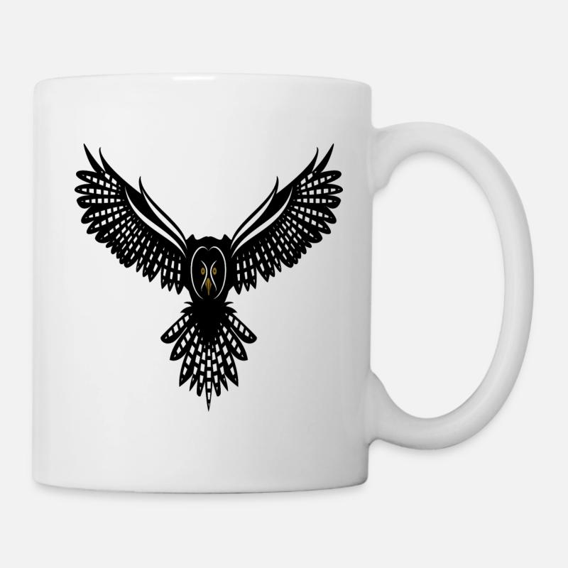 Chouette chouette noire - Mug blanc - blanc