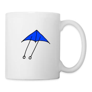 Blauer Lenkdrachen - Tasse - Weiß - Rechts