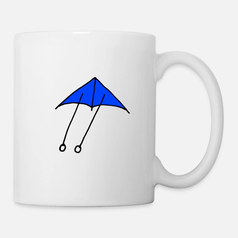 Blauer Lenkdrachen - Tasse - Weiß