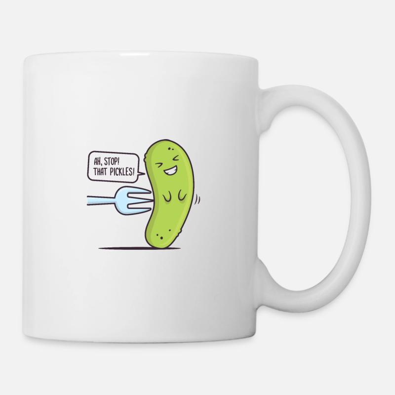 Arrêter! Que Cornichons - Mug blanc - blanc