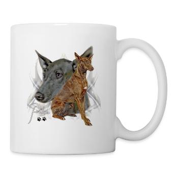 Podenco Shirt und Accessoires - Hundeshirt - Tasse - Weiß - Rechts