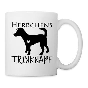 Herrchens Trinknapf Jack Russel Terrier Geschenk - Tasse - Weiß - Rechts