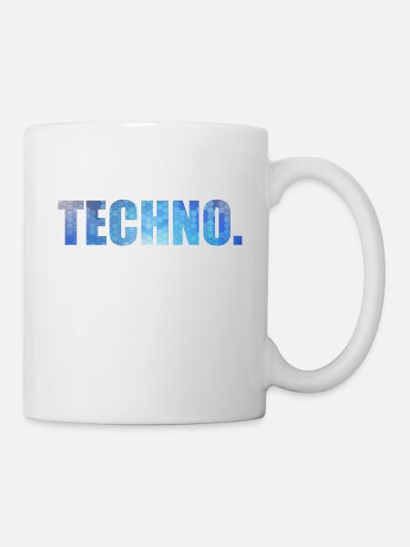 Un teeshirt techno pour les mélomanes disant " - Mug blanc - blanc