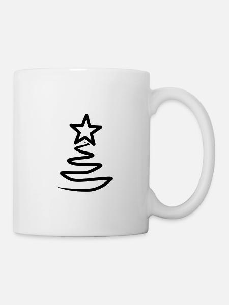 Arbre de Noël Motif de Noël - Mug blanc - blanc