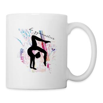 The gymnast silhouette gift idea for girls - Mug - white - Right
