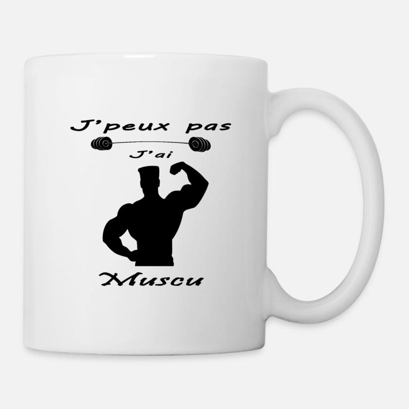 Je peux pas j'ai Muscu - Mug blanc - blanc