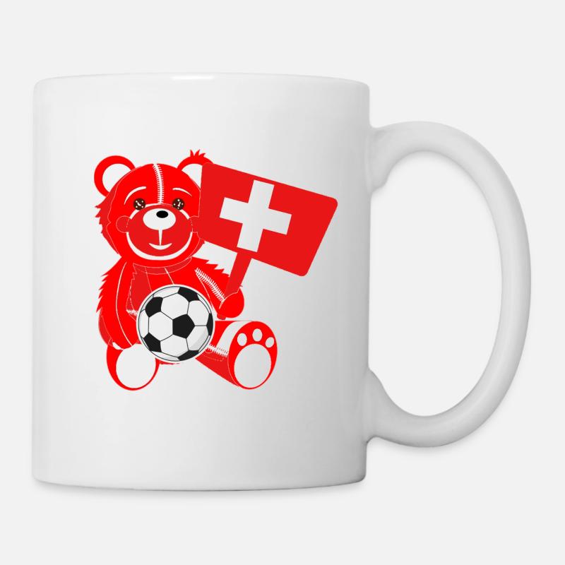 Teddy Soccer Switzerland - Mug - white
