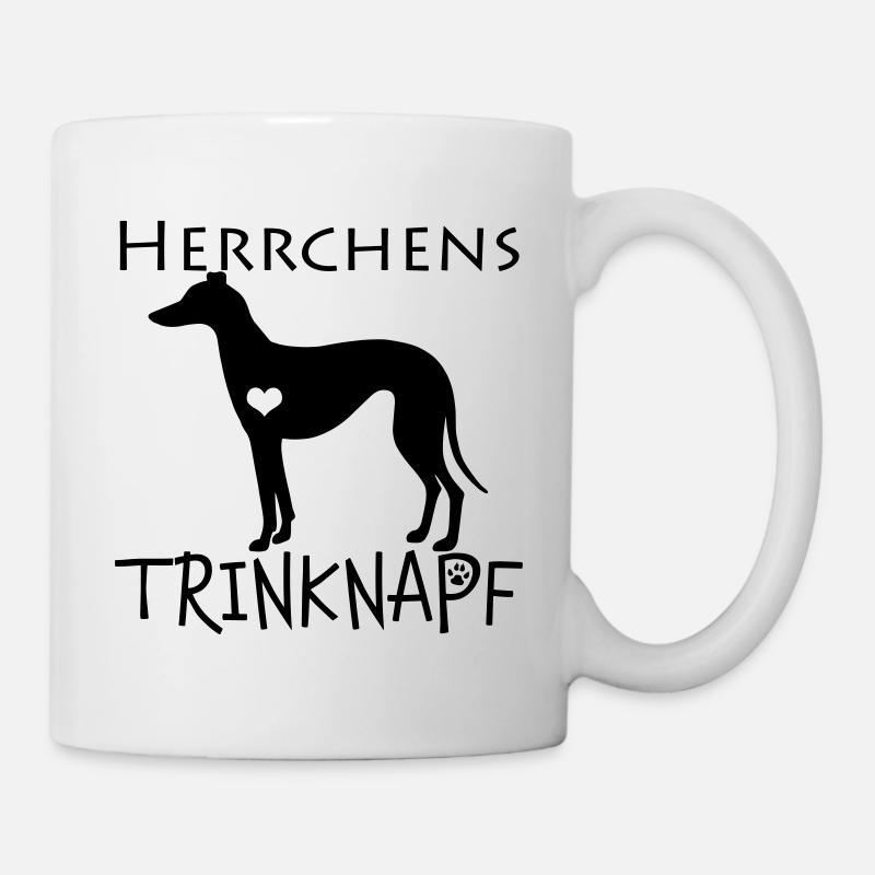 Herrchens Trinknapf Greyhound Windhund Geschenk - Tasse - Weiß