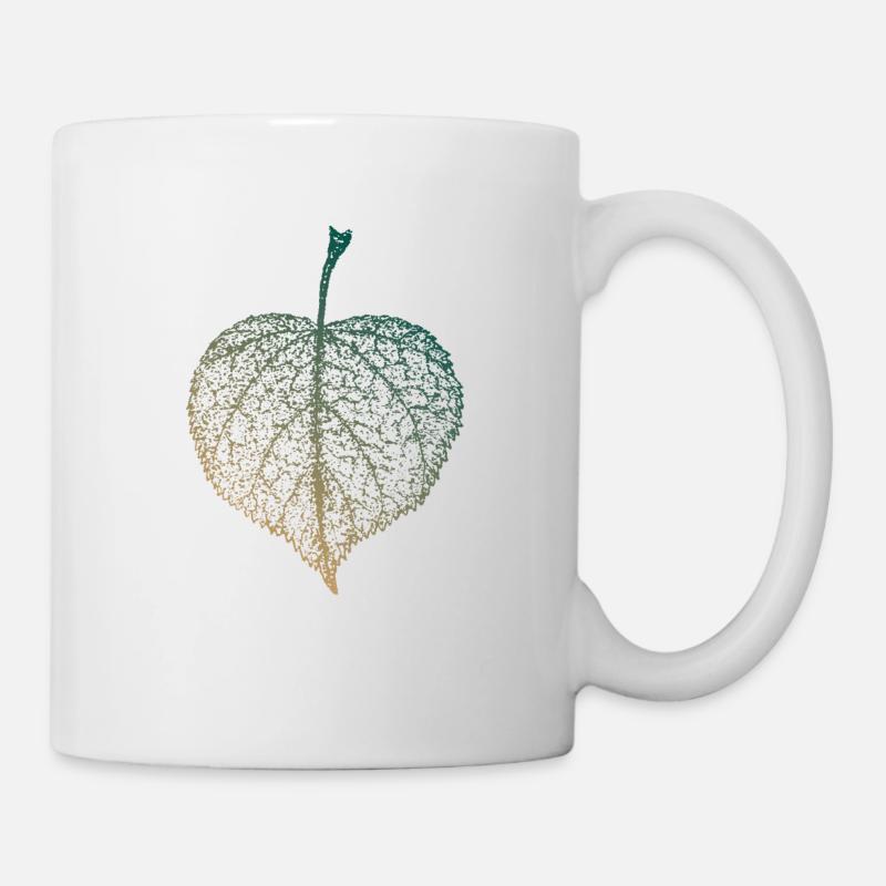 Lindenblatt - Tasse - Weiß