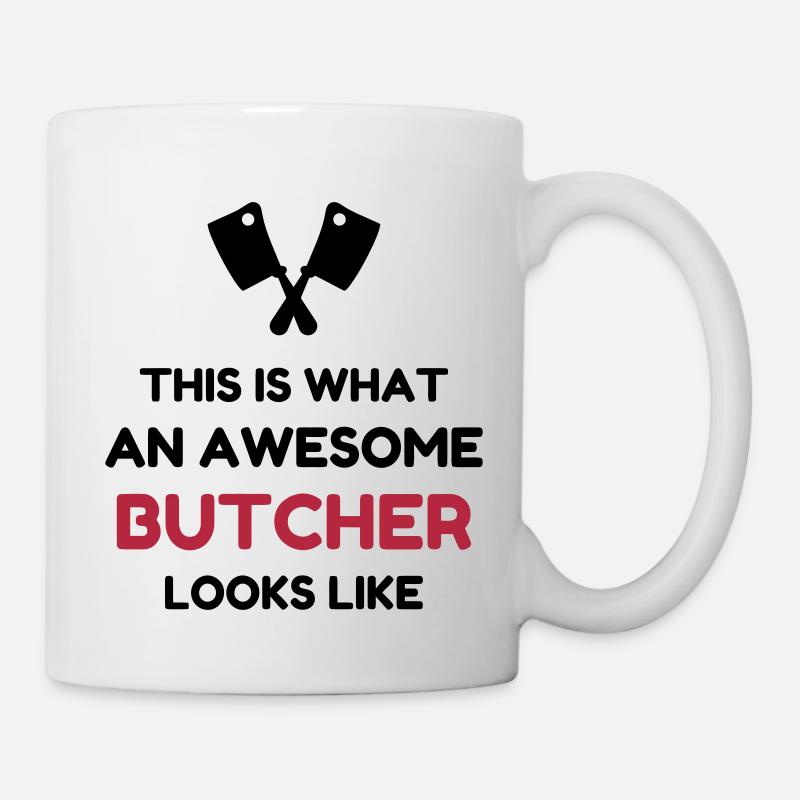 Metzger / Metzgerei / Metzgerin / Fleisch - Tasse - Weiß