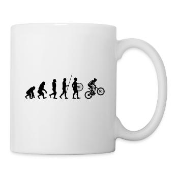 Evolution Bike Fahrrad Geschenk - Tasse - Weiß - Rechts