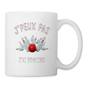 J'PEUX PAS J'AI BOWLING - Mug blanc - blanc - Droite