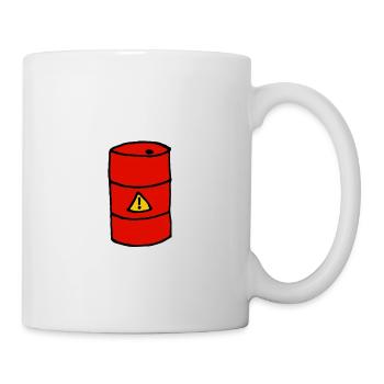 Barrel, comic style, pollution, dangerous goods - Mug - white - Right